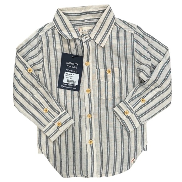 Me & Henry Other - NWT Me & Henry Merchant Long Sleeve Button Down Shirt 100% Cotton Stripe